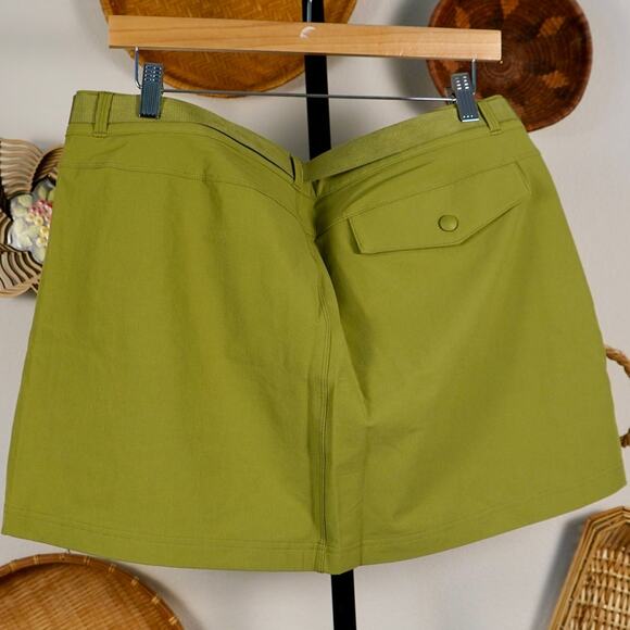 Outdoor‎ Voices Rectrek Belted Terrastretch Mini Skirt Juniper Flax Womens Sz XL - Picture 3 of 5